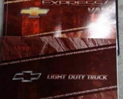 1998 Chevrolet Express Owner's Manual Set