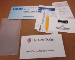 1998 Dodge Caravan & Grand Caravan Owner's Manual Set