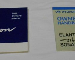 1998 Hyundai Tiburon Owner's Manual Set