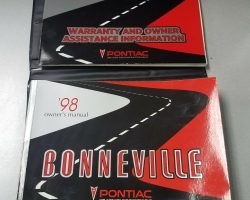 1998 Pontiac Bonneville Owner's Manual Set