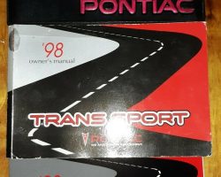 1998 Pontiac Trans Sport Owner's Manual Set