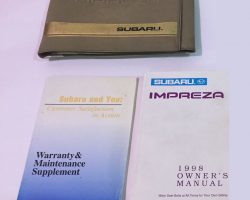 1998 Subaru Impreza Owner's Manual Set