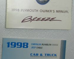 1998 Plymouth Breeze Owner's Manual Set