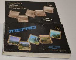 1999 Chevrolet Metro Owner's Manual Set