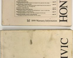 1999 Honda Civic Hatchback Owner's Manual Set