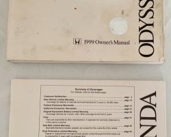 1999 Honda Odyssey Owner's Manual Set