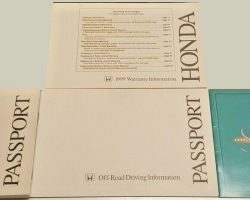 1999 Honda Passport Owner's Manual Set
