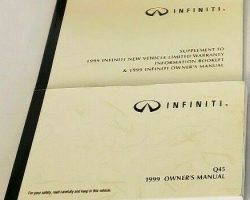1999 Infiniti Q45 Owner's Manual Set