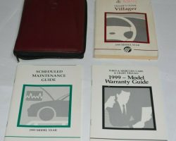 1999 Mercury Villager Owner's Manual Set