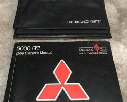 1999 Mitsubishi 3000GT Owner's Manual Set
