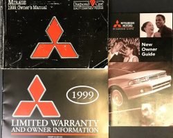 1999 Mitsubishi Mirage Owner's Manual Set