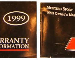 1999 Mitsubishi Montero Sport Owner's Manual Set