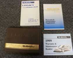 1999 Subaru Legacy & Outback Owner's Manual Set