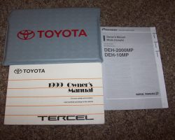 1999 Toyota Tercel Owner's Manual Set