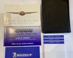2000 Chrysler Sebring Convertible Owner's Operator Manual User Guide Set