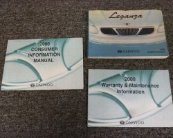 2000 Daewoo Leganza Owner's Manual Set