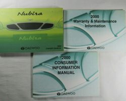 2000 Daewoo Nubira Owner's Manual Set