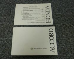 2000 Honda Accord Coupe Owner's Manual Set