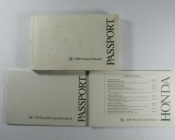 2000 Honda Passport Owner's Manual Set