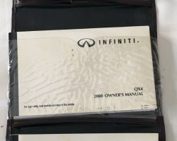 2000 Infiniti QX4 Owner's Manual Set