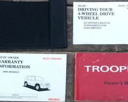 2000 Isuzu Trooper Owner's Manual Set