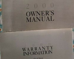 2000 Mazda B Series Pickup Owner's Manual Set