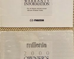 2000 Mazda Millenia Owner's Manual Set