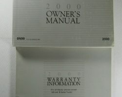 2000 Mazda Protege Owner's Manual Set