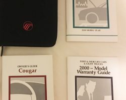 2000 Mercury Cougar Owner's Manual Set