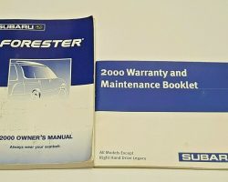 2000 Subaru Forester Owner's Manual Set