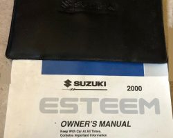 2000 Suzuki Esteem Owner's Manual Set