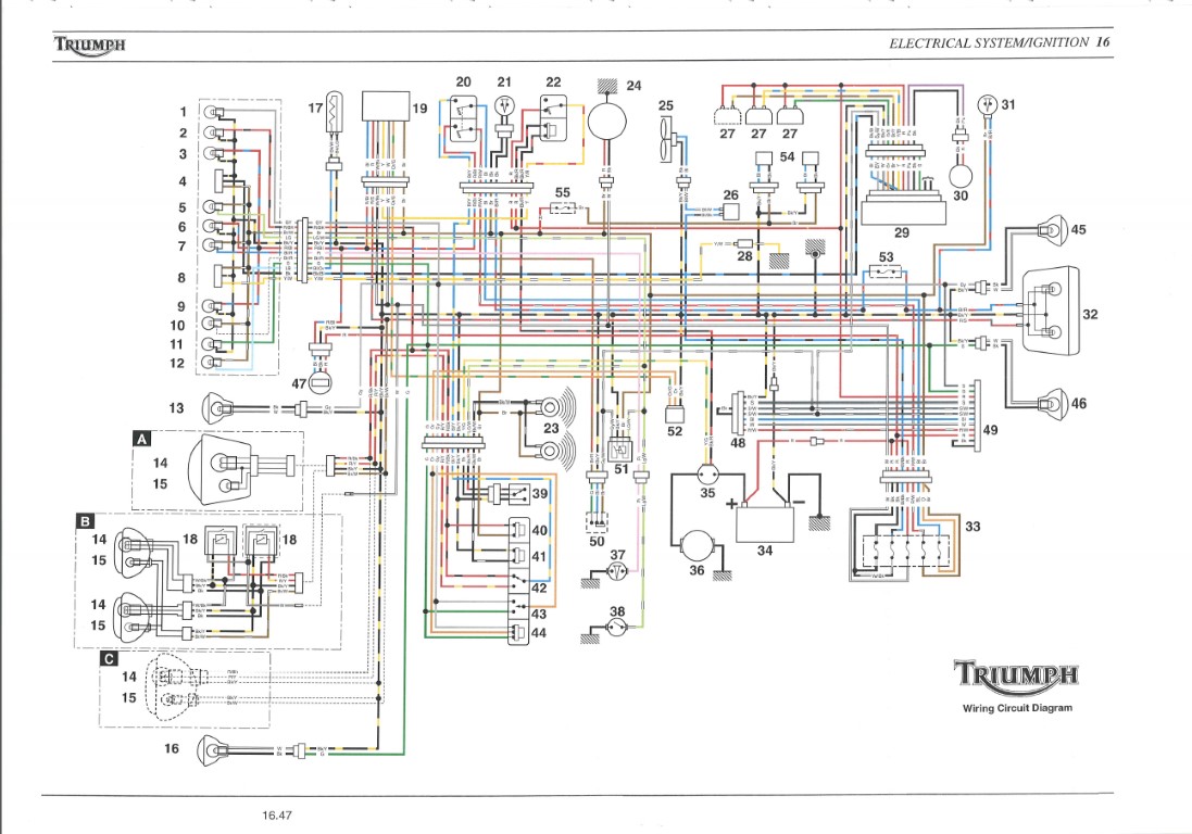 2000 Triumph Daytona 955i Electrical Wiring Diagram Manual – DIY Repair