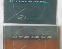 2000 Oldsmobile Intrigue Owner's Manual Set