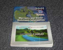 2001 Chevrolet Monte Carlo Owner's Manual Set