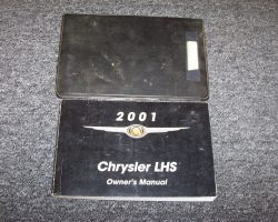 2001 Chrysler LHS Owner's Operator Manual User Guide Set