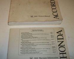2001 Honda Accord Coupe Owner's Manual Set