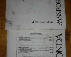 2001 Honda Passport Owner's Manual Set