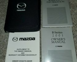 2001 Mazda B Series Pickup Owner's Manual Set