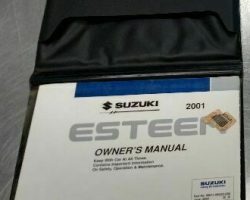 2001 Suzuki Esteem Owner's Manual Set