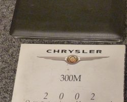 2002 Chrysler 300M Owner's Operator Manual User Guide Set