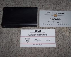 2002 Chrysler PT Cruiser Owner's Operator Manual User Guide Set