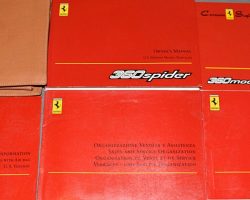 2002 Ferrari 360 Spider Owner's Manual Set