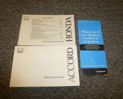 2002 Honda Accord Coupe Owner's Manual Set