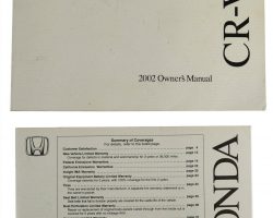2002 Honda CR-V Owner's Manual Set
