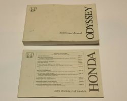 2002 Honda Odyssey Owner's Manual Set