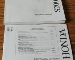 2002 Honda S2000 Owner's Manual Set