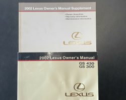 2002 Lexus GS430 & GS300 Owner's Manual Set