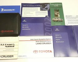 2002 Toyota Land Cruiser Owner's Manual Set
