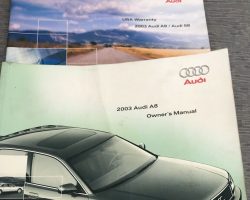 2003 Audi A8 Owner's Manual Set