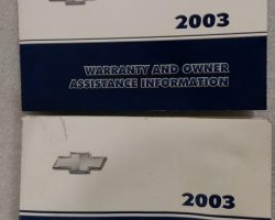 2003 Chevrolet Cavalier Owner's Manual Set